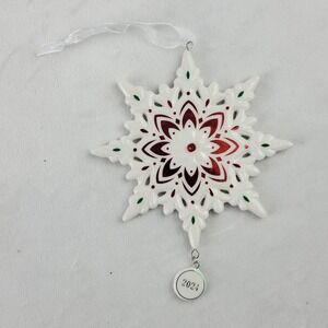 Hallmark Keepsake 2024 Snowflake Porcelain Christmas Ornament Gregor Benedetti